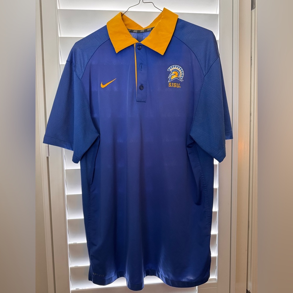 Nike Men's Dri-fit San Jose State University Polo Shirt in Blue and Gold